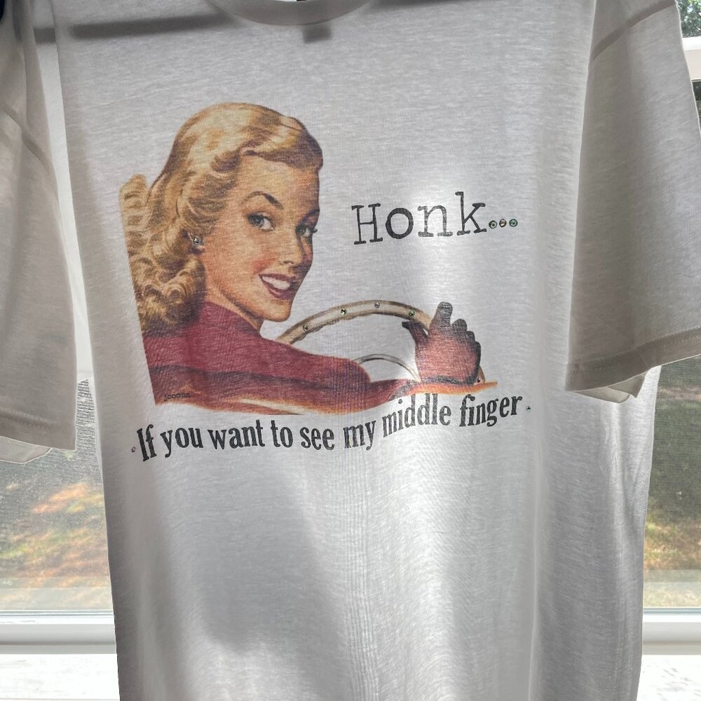 Honk T shirt w/ rhinestones